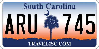 SC license plate ARU745