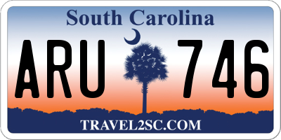 SC license plate ARU746