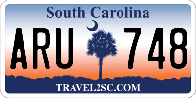 SC license plate ARU748