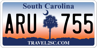 SC license plate ARU755