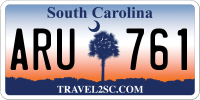 SC license plate ARU761