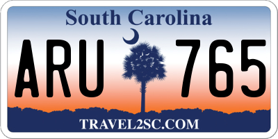 SC license plate ARU765