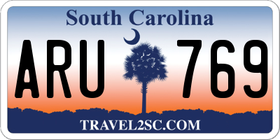 SC license plate ARU769