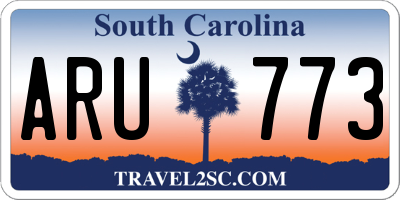 SC license plate ARU773