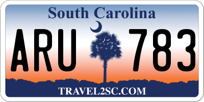 SC license plate ARU783