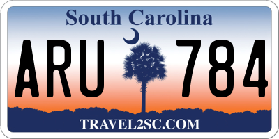 SC license plate ARU784