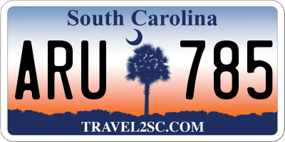 SC license plate ARU785