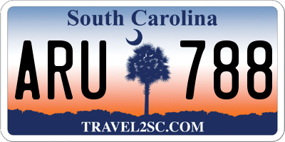 SC license plate ARU788