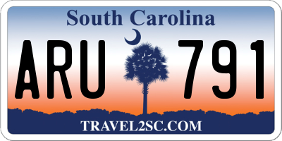 SC license plate ARU791