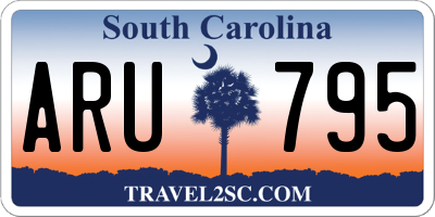 SC license plate ARU795