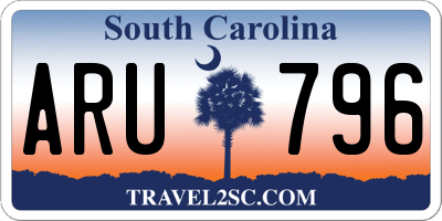 SC license plate ARU796