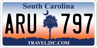 SC license plate ARU797