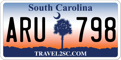 SC license plate ARU798