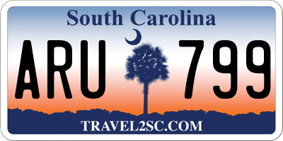 SC license plate ARU799