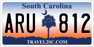 SC license plate ARU812
