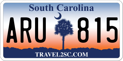 SC license plate ARU815