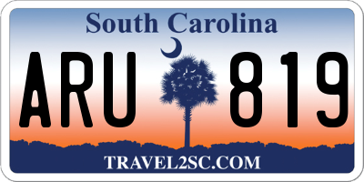SC license plate ARU819