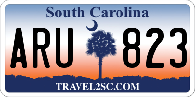 SC license plate ARU823