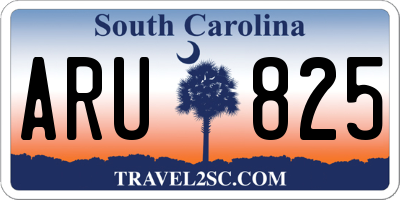SC license plate ARU825