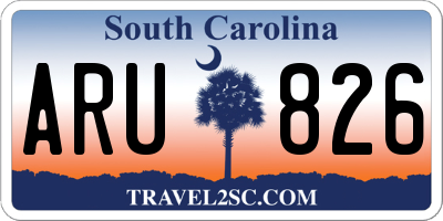 SC license plate ARU826