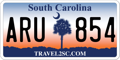SC license plate ARU854