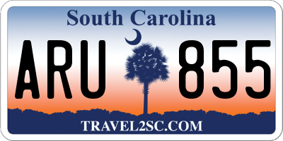 SC license plate ARU855