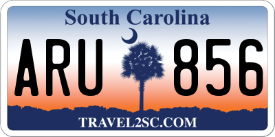 SC license plate ARU856