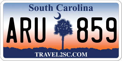 SC license plate ARU859