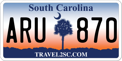 SC license plate ARU870