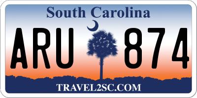 SC license plate ARU874