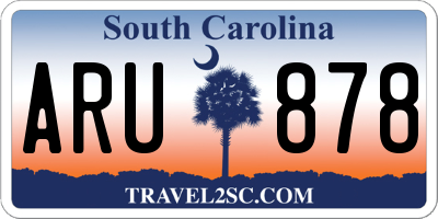 SC license plate ARU878