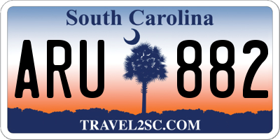 SC license plate ARU882