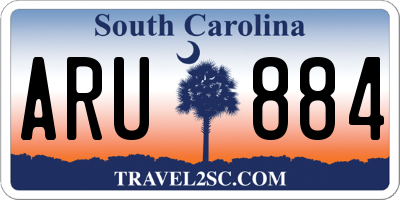 SC license plate ARU884