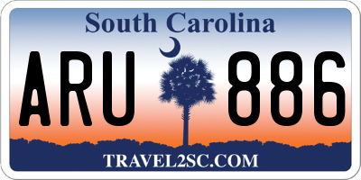 SC license plate ARU886