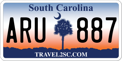 SC license plate ARU887