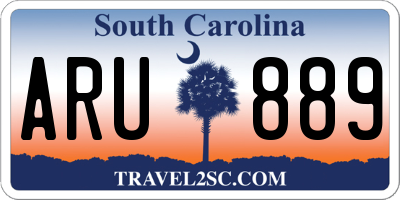 SC license plate ARU889