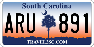 SC license plate ARU891