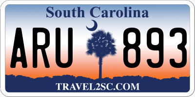 SC license plate ARU893