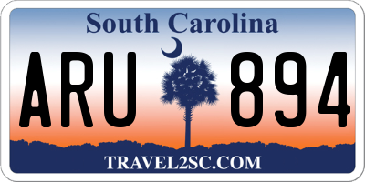 SC license plate ARU894