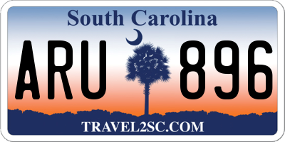 SC license plate ARU896