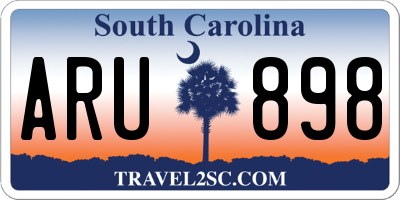 SC license plate ARU898