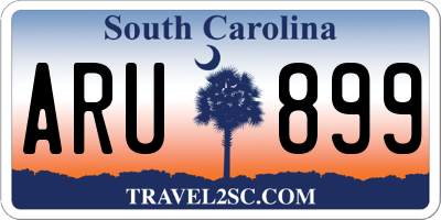 SC license plate ARU899
