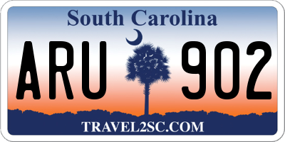 SC license plate ARU902
