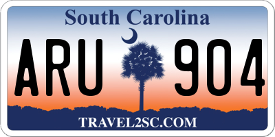 SC license plate ARU904