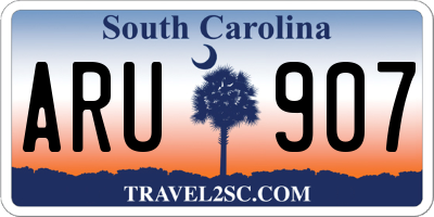 SC license plate ARU907