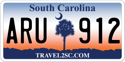 SC license plate ARU912