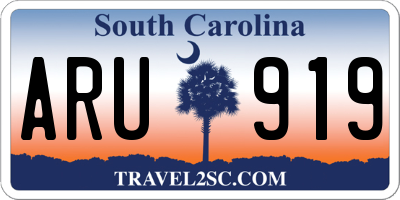 SC license plate ARU919