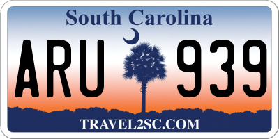 SC license plate ARU939