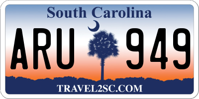 SC license plate ARU949