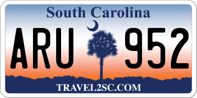 SC license plate ARU952